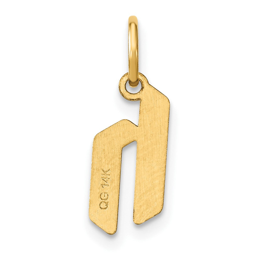 14ky Lowercase Letter H Initial Pendant