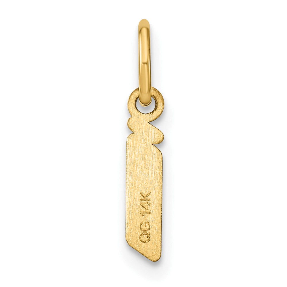 14ky Lowercase Letter I Initial Pendant