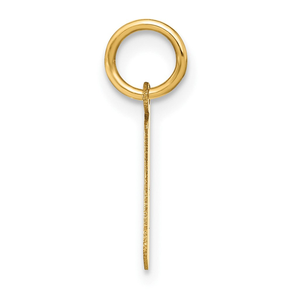 14ky Lowercase Letter L Initial Pendant