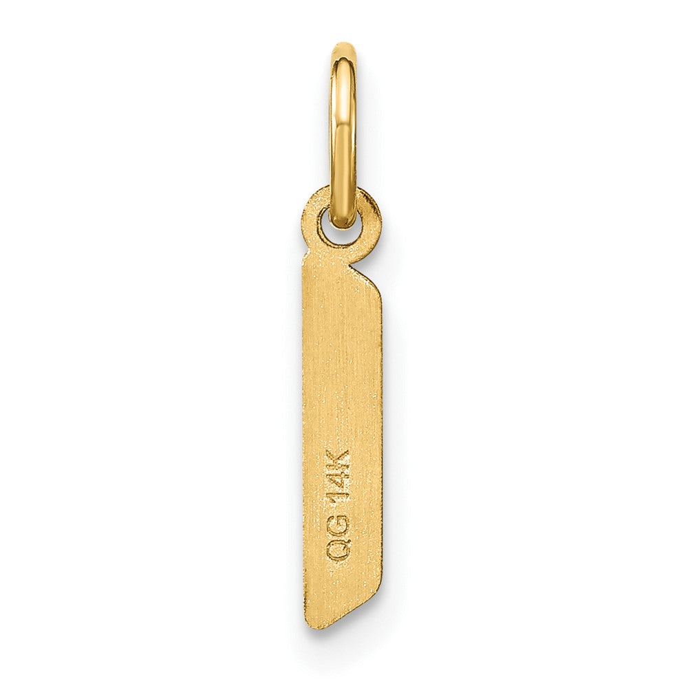 14ky Lowercase Letter L Initial Pendant