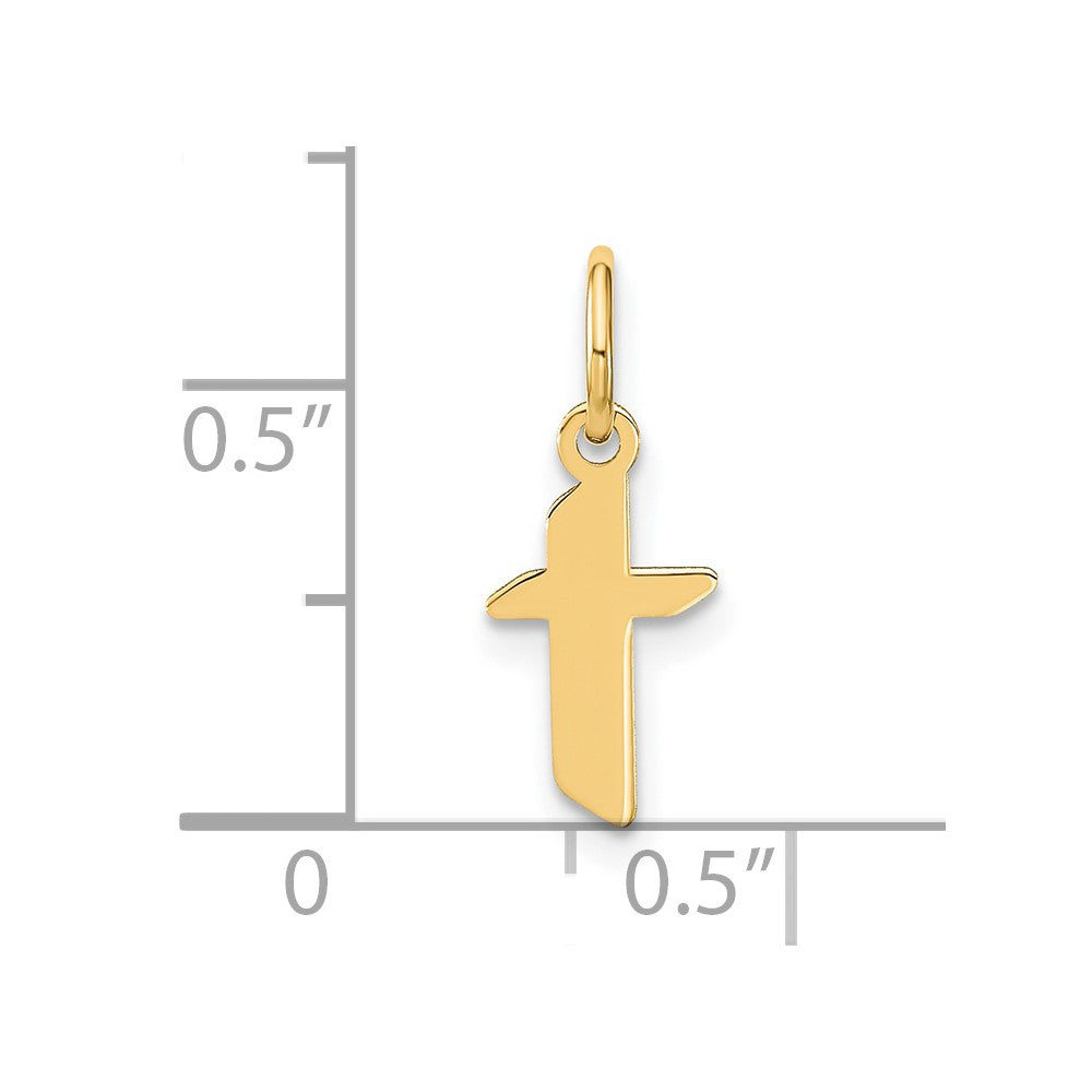 14ky Lowercase Letter T Initial Pendant