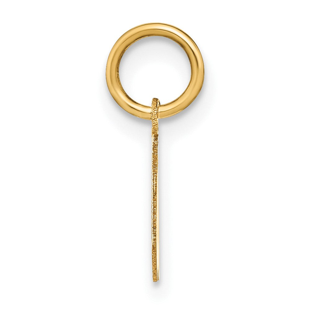 14ky Lowercase Letter W Initial Pendant
