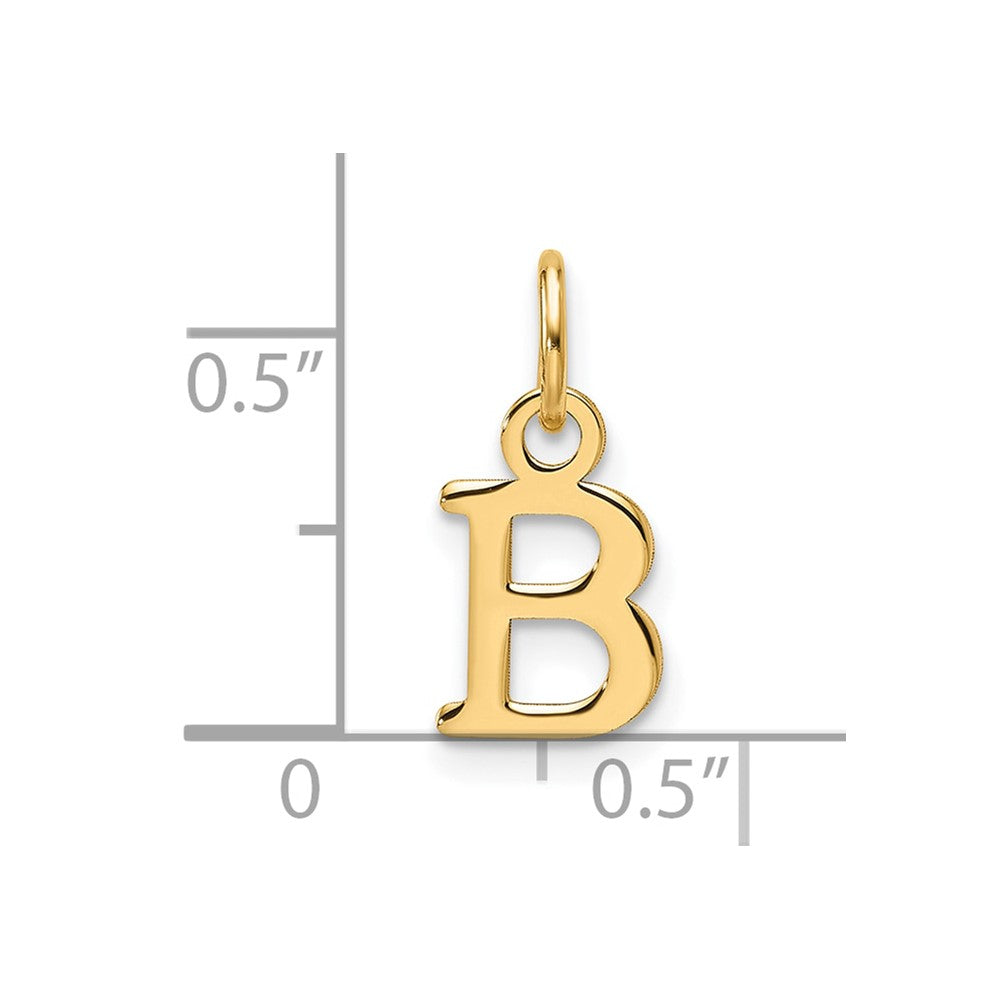 14ky Cutout Letter B Initial Pendant