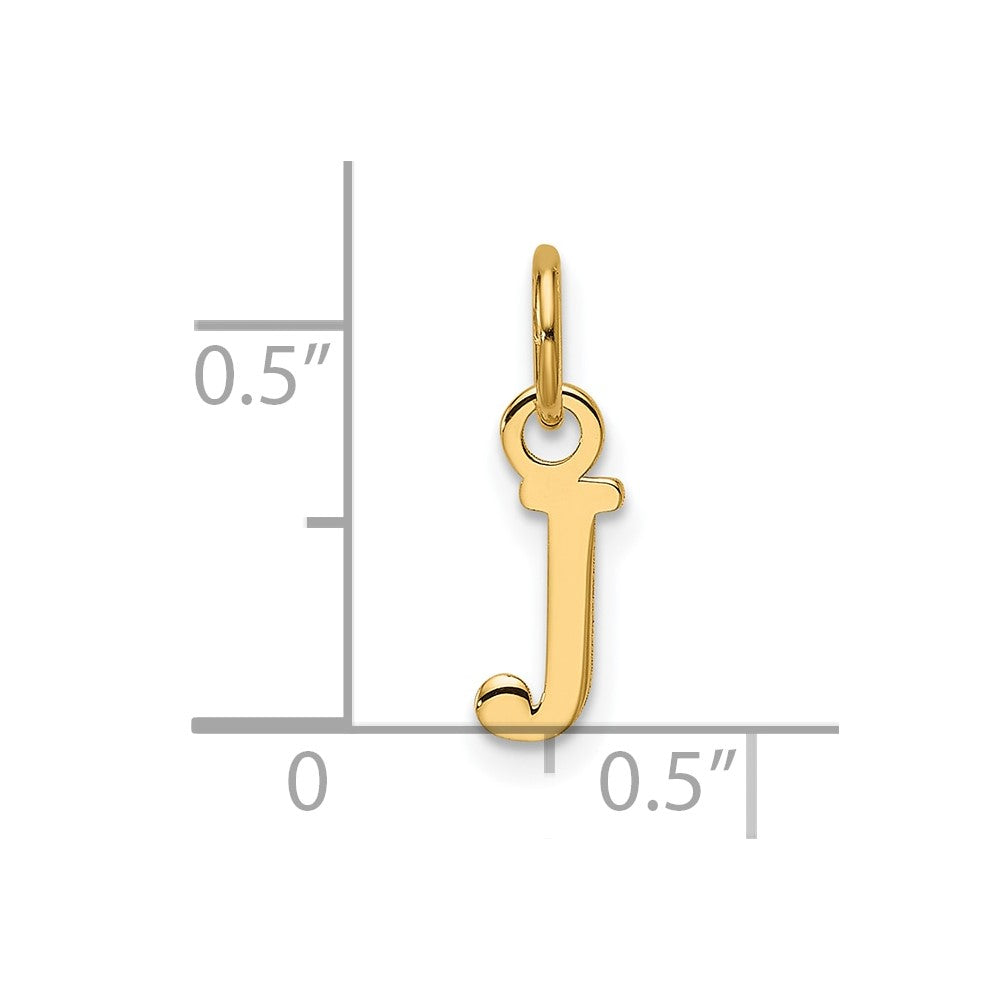 14ky Cutout Letter J Initial Pendant
