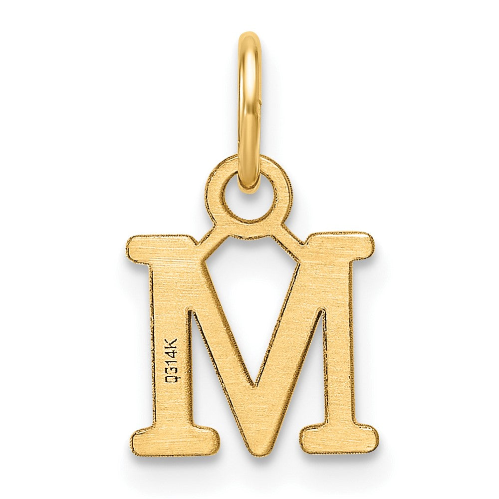 14ky Cutout Letter M Initial Pendant
