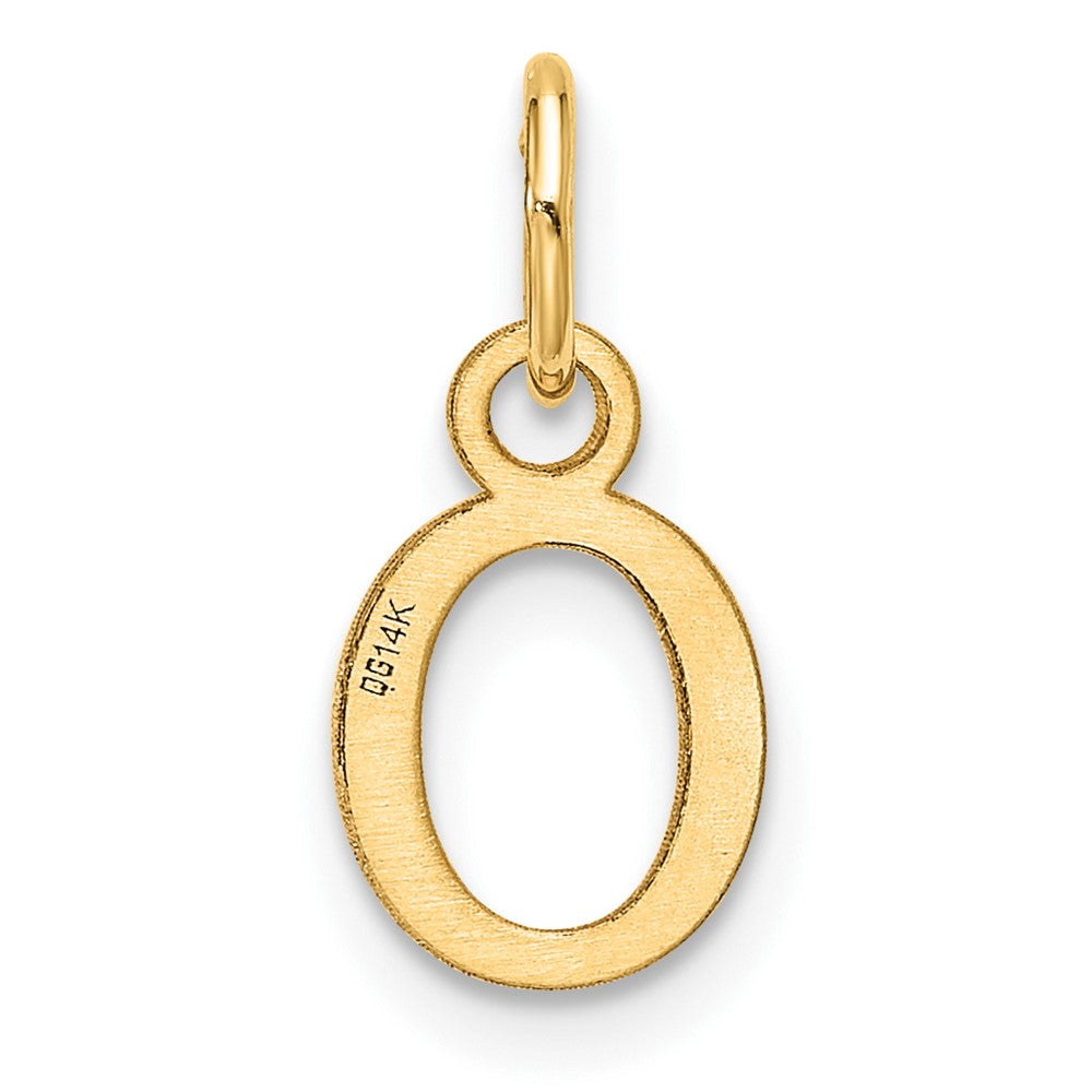 14ky Cutout Letter O Initial Pendant