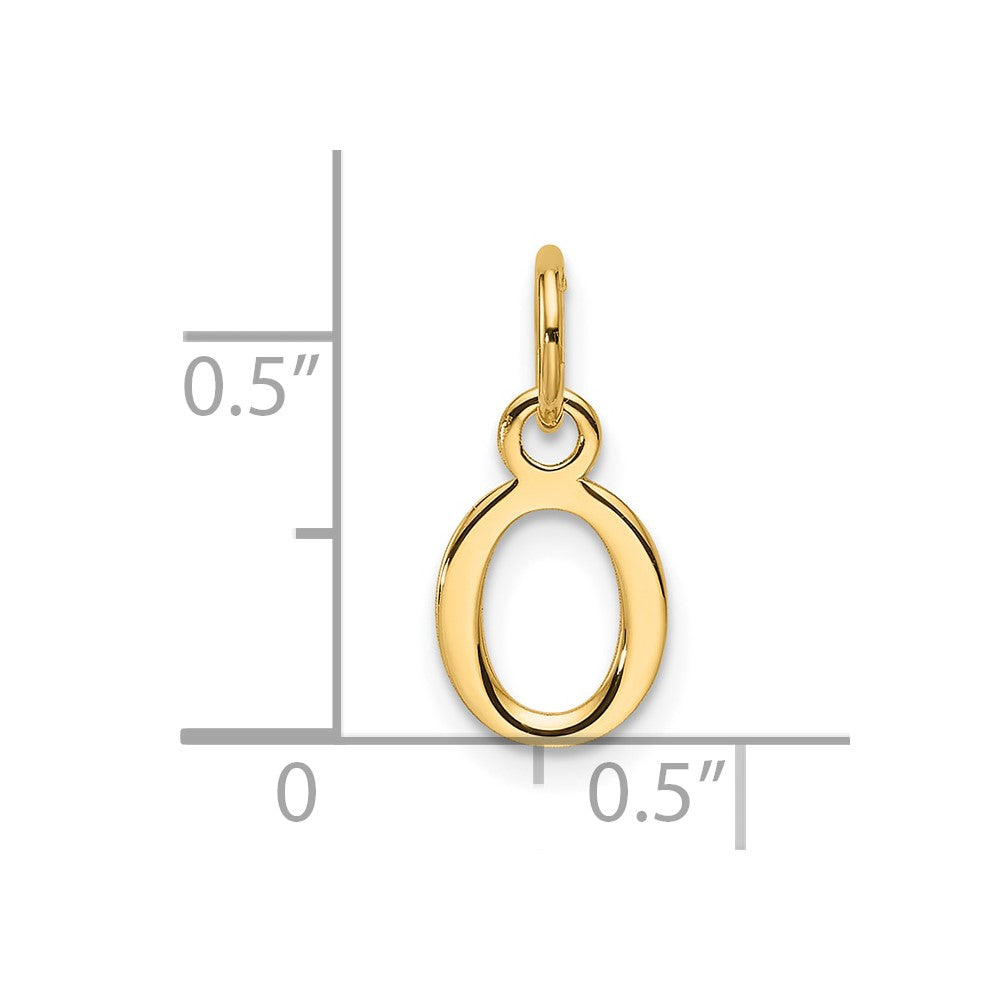 14ky Cutout Letter O Initial Pendant