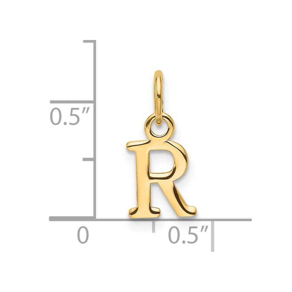14ky Cutout Letter R Initial Pendant