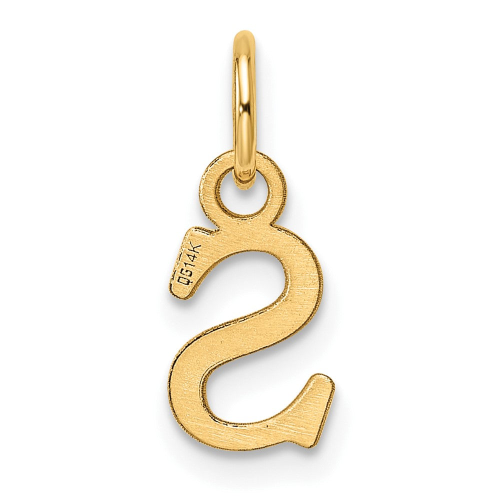 14ky Cutout Letter S Initial Pendant