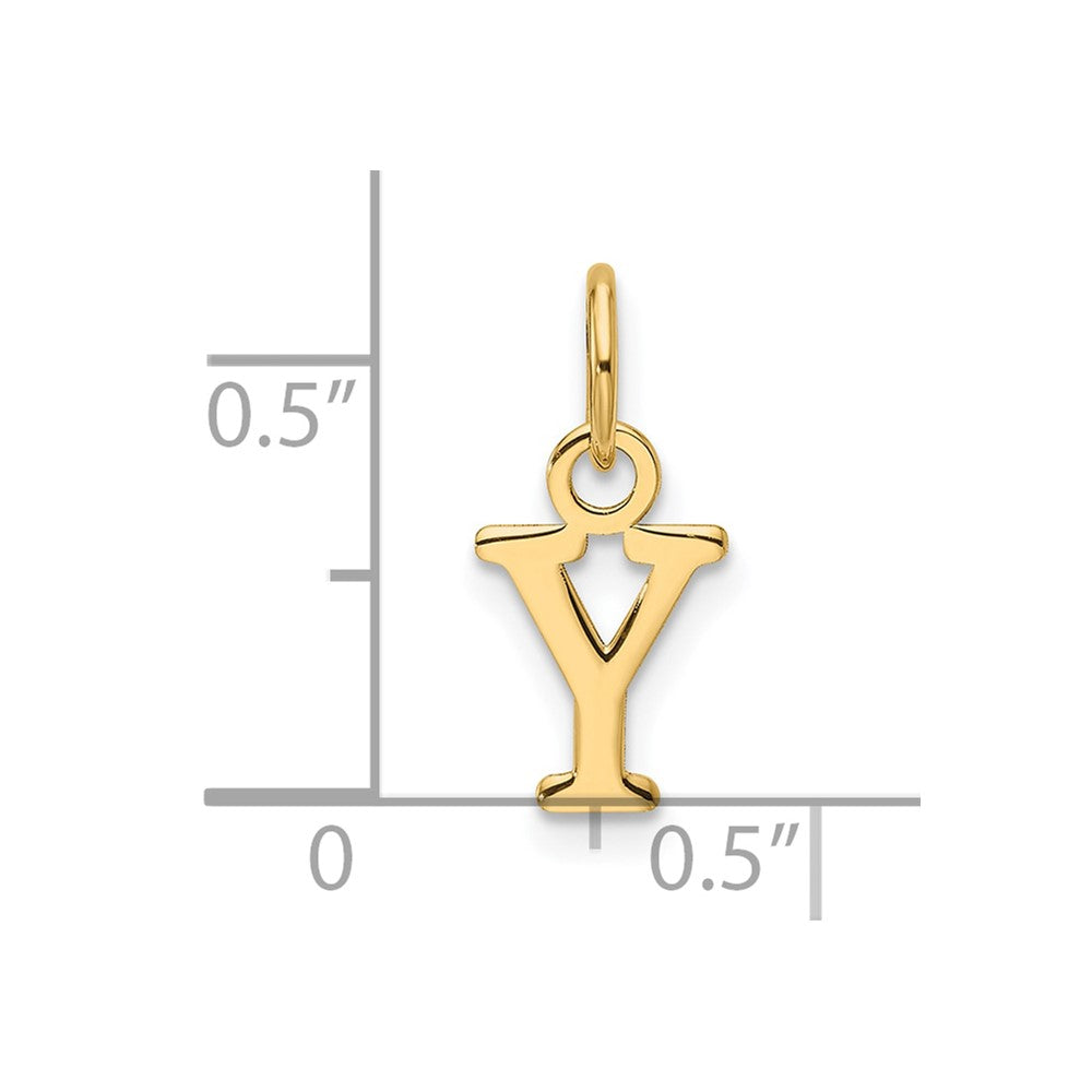 14ky Cutout Letter Y Initial Pendant