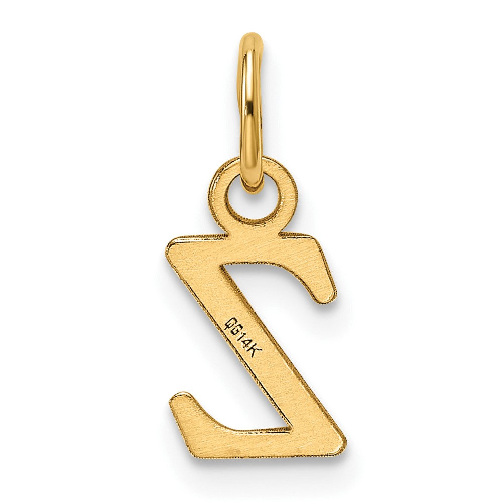 14ky Cutout Letter Z Initial Pendant