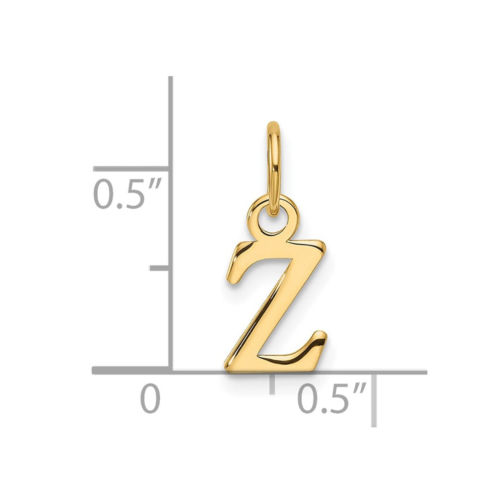 14ky Cutout Letter Z Initial Pendant