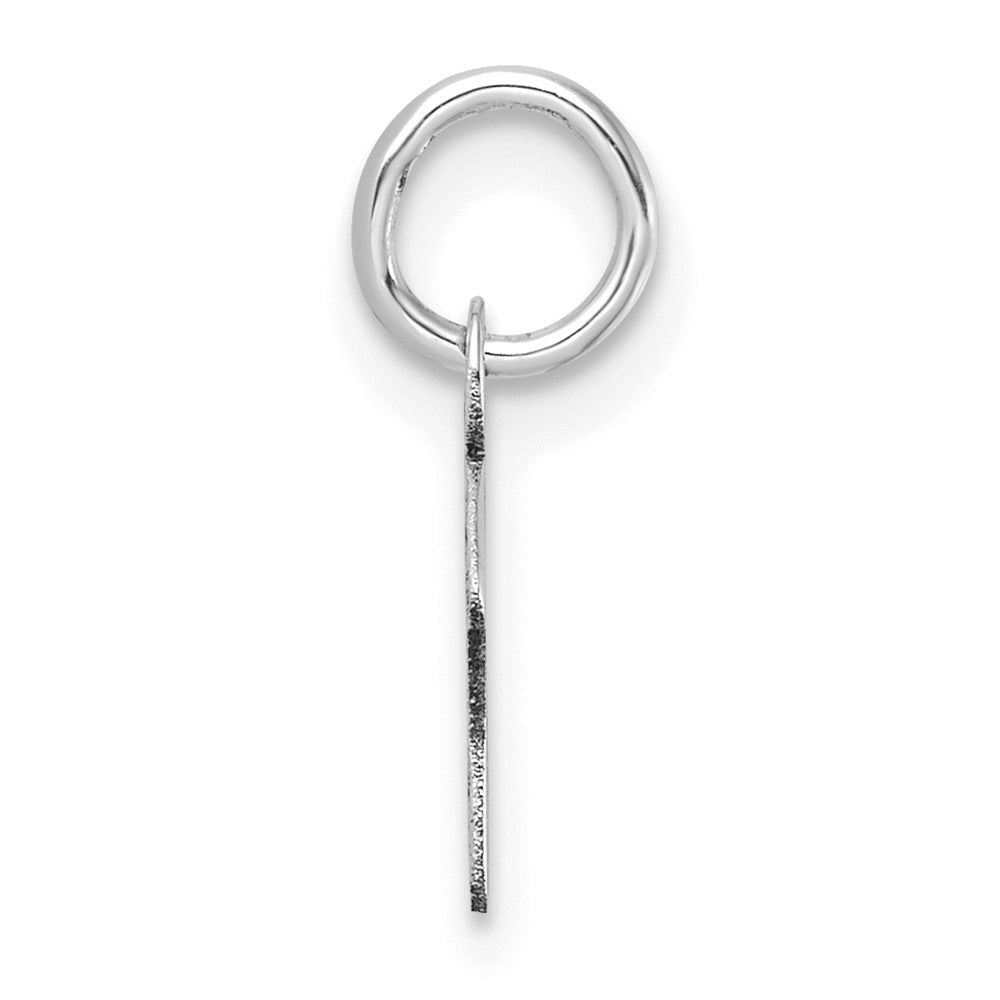 14K White Gold Uppercase Letter F Initial Charm