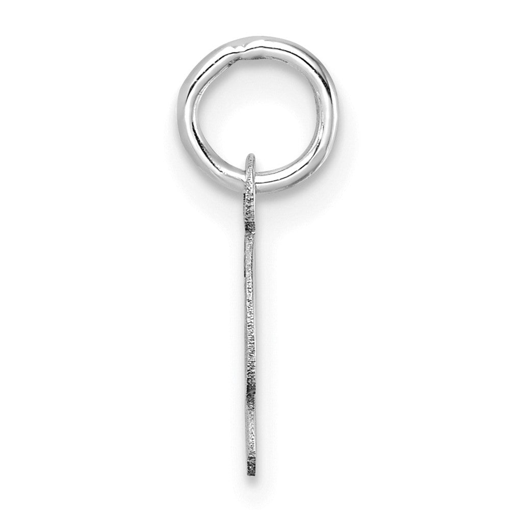 14K White Gold Uppercase Letter G Initial Charm