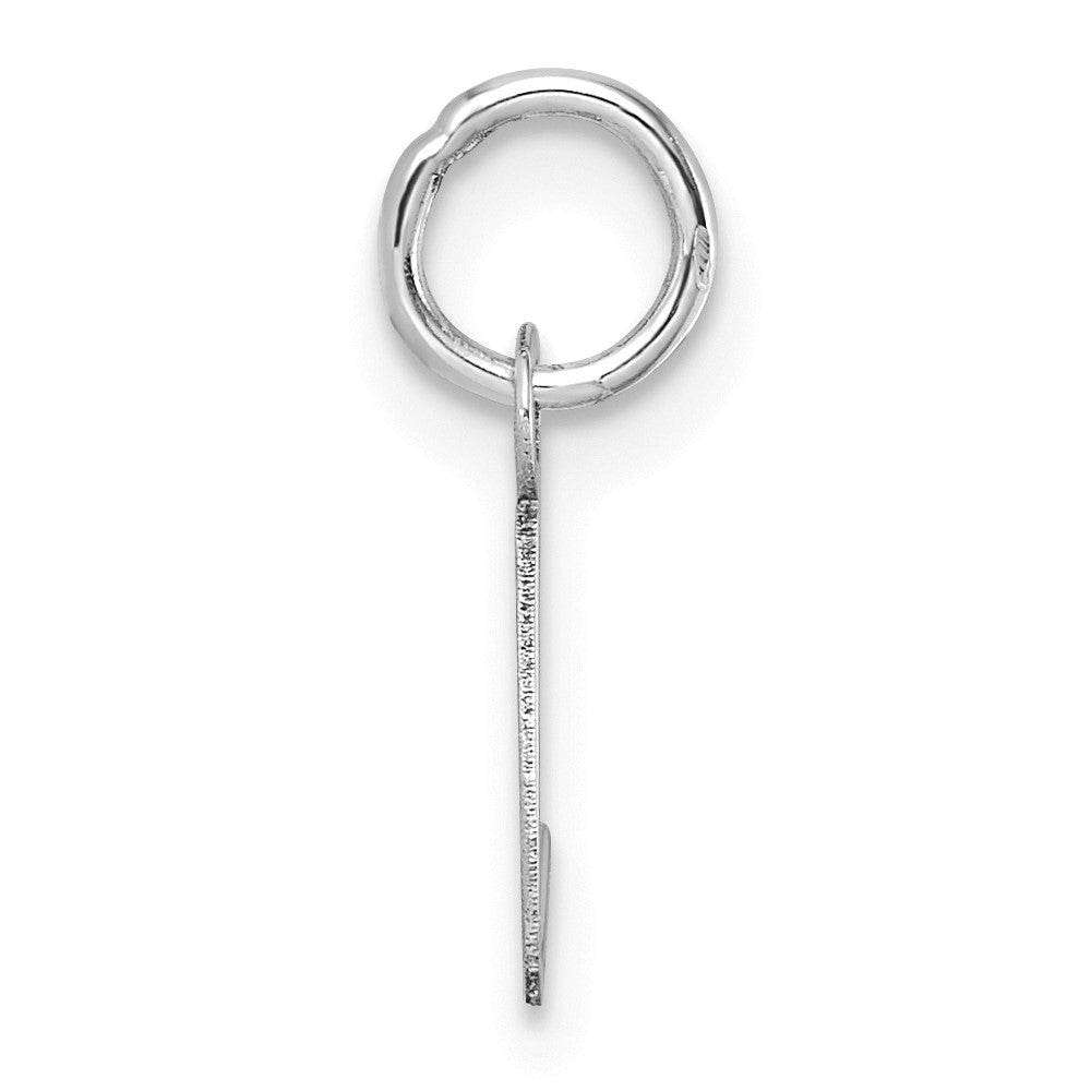 14K White Gold Uppercase Letter L Initial Charm