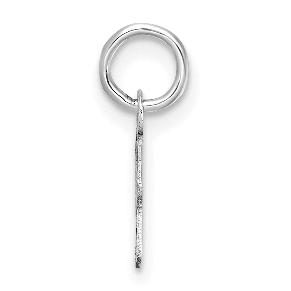 14K White Gold Uppercase Letter R Initial Charm