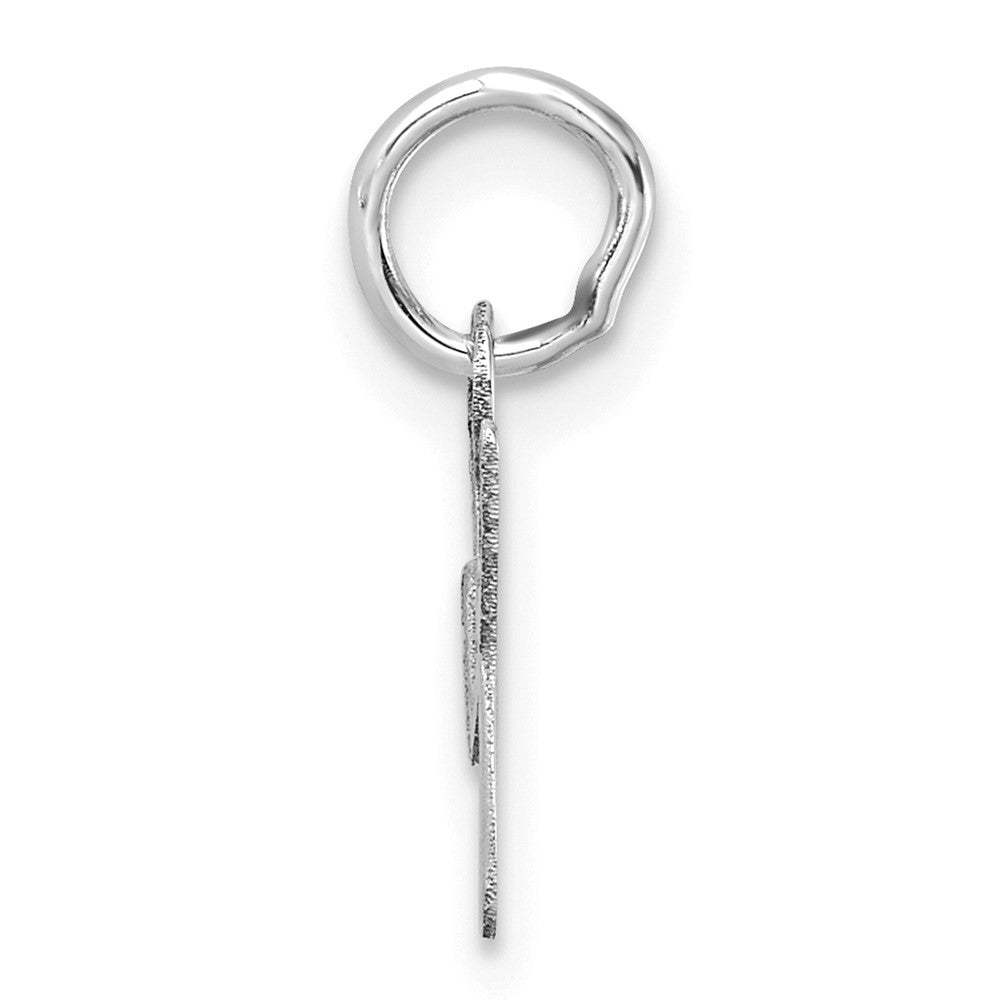 14K White Gold Uppercase Letter X Initial Charm