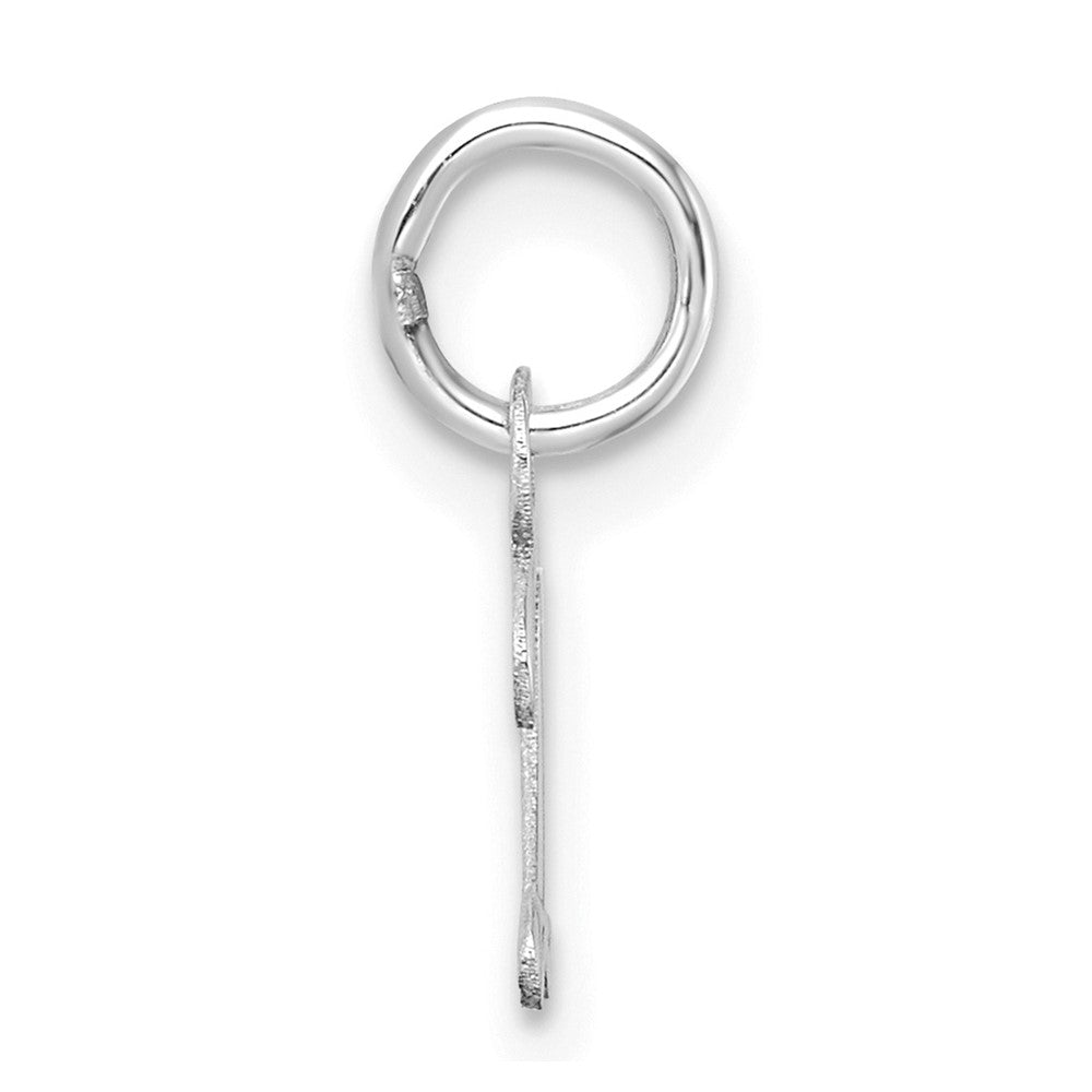 14K White Gold Uppercase Letter Z Initial Charm