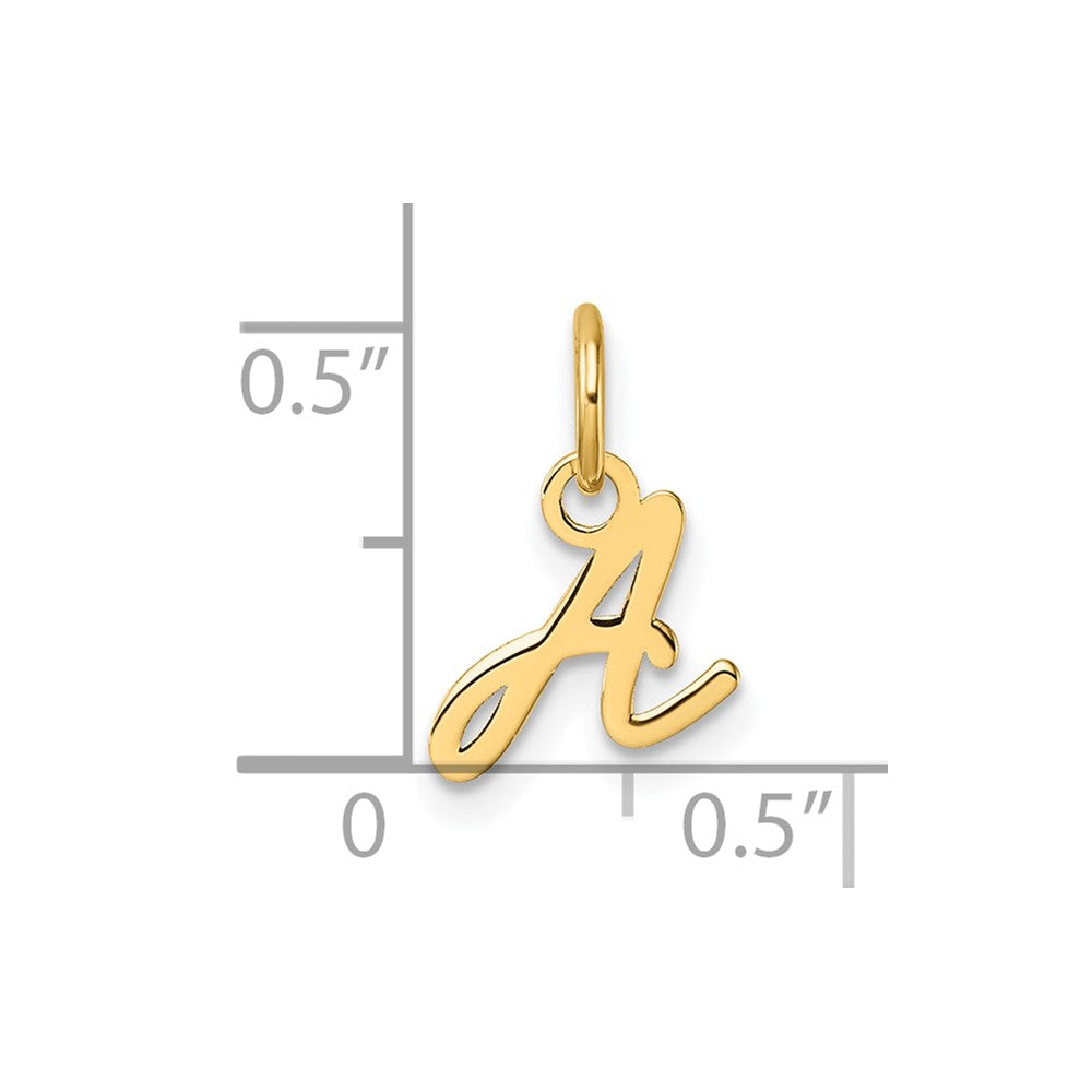 14K Uppercase Letter A Initial Charm