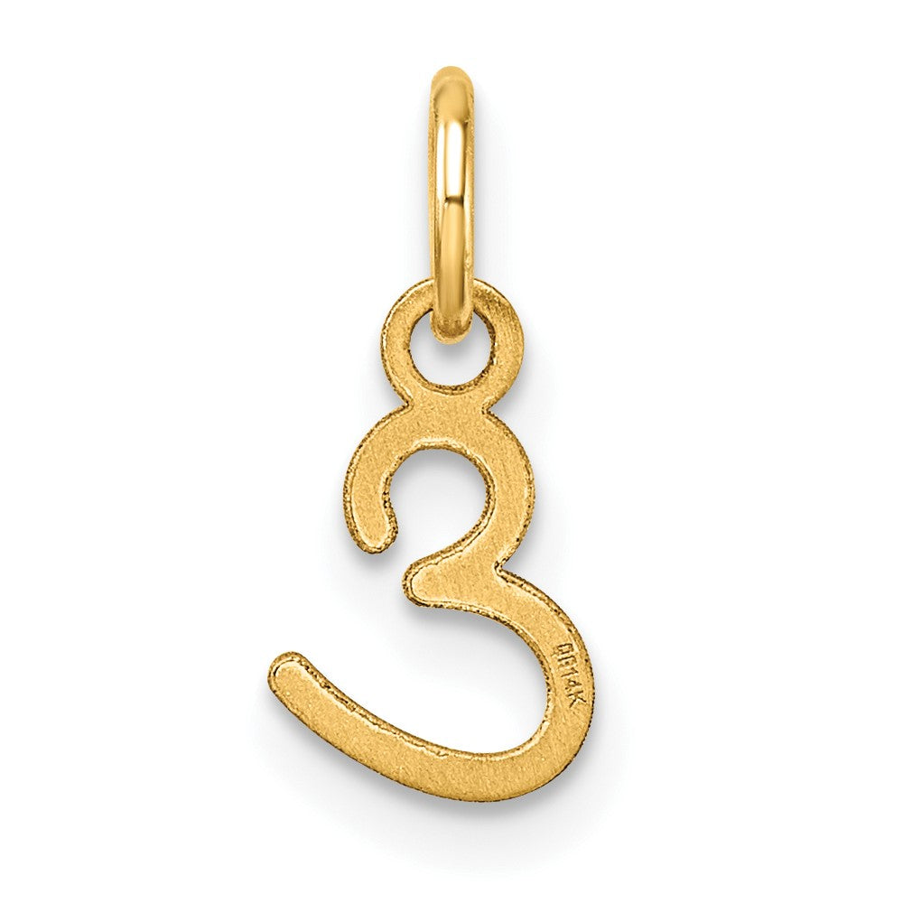14K Uppercase Letter E Initial Charm
