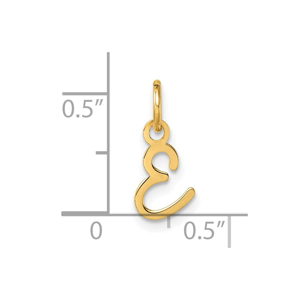 14K Uppercase Letter E Initial Charm