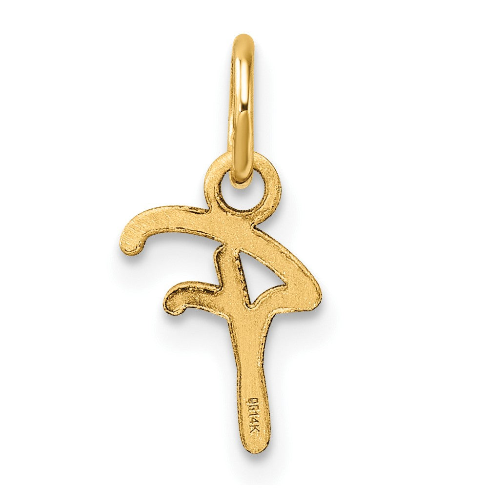 14K Uppercase Letter F Initial Charm