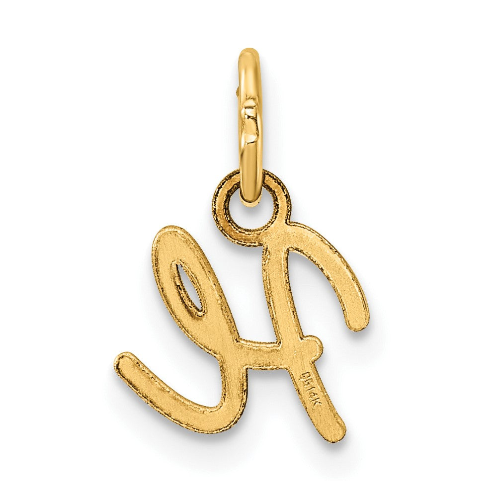 14K Uppercase Letter H Initial Charm