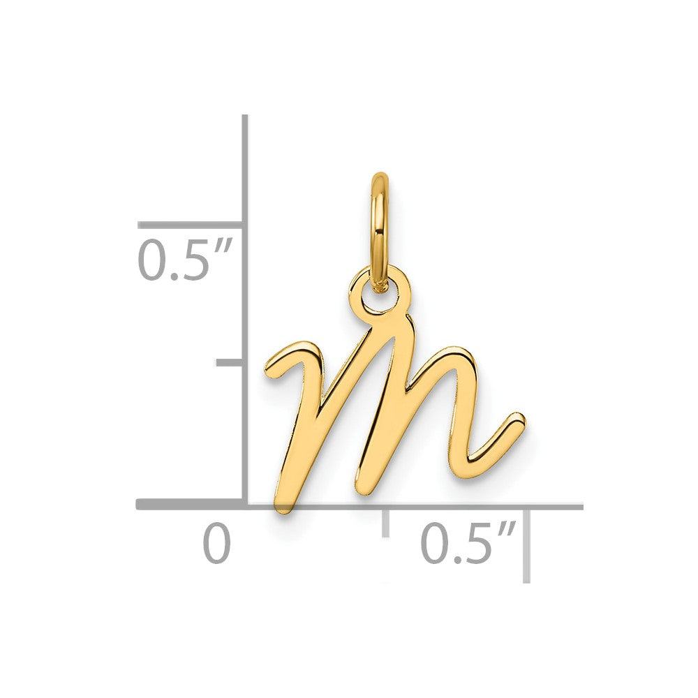 14K Uppercase Letter M Initial Charm