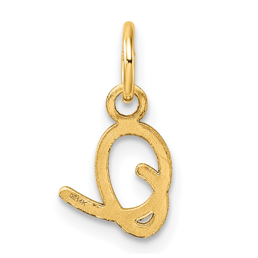 14K Uppercase Letter O Initial Charm