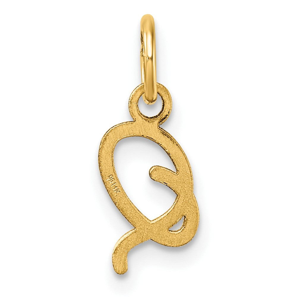 14K Uppercase Letter Q Initial Charm