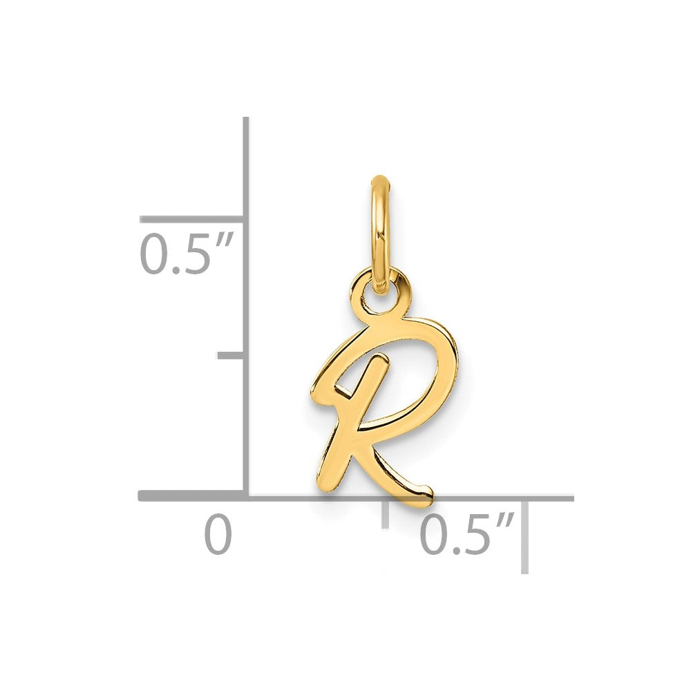 14K Uppercase Letter R Initial Charm