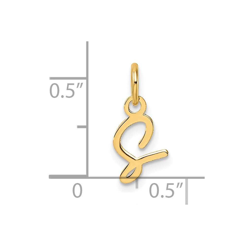 14K Uppercase Letter S Initial Charm