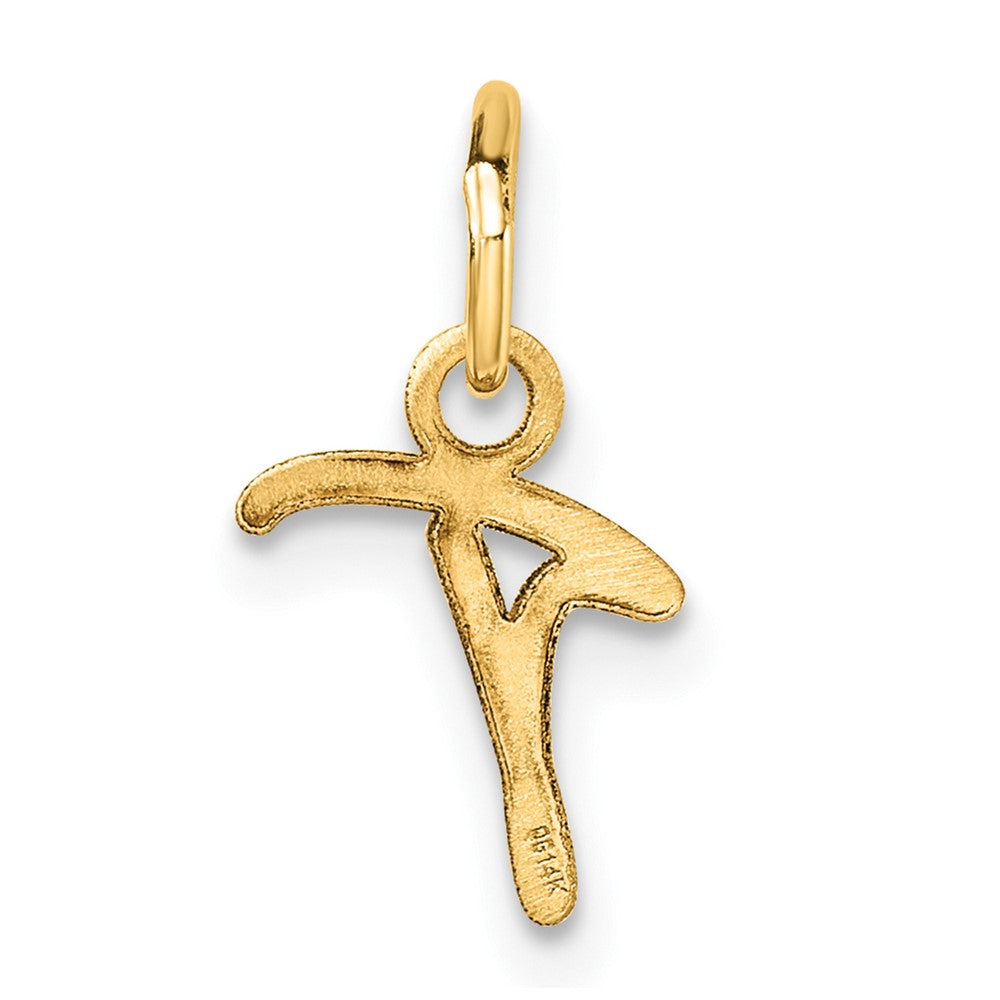 14K Uppercase Letter T Initial Charm