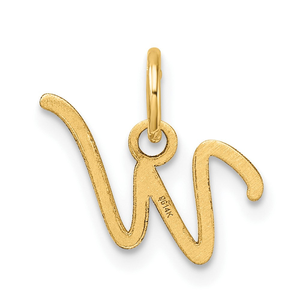 14K Uppercase Letter W Initial Charm