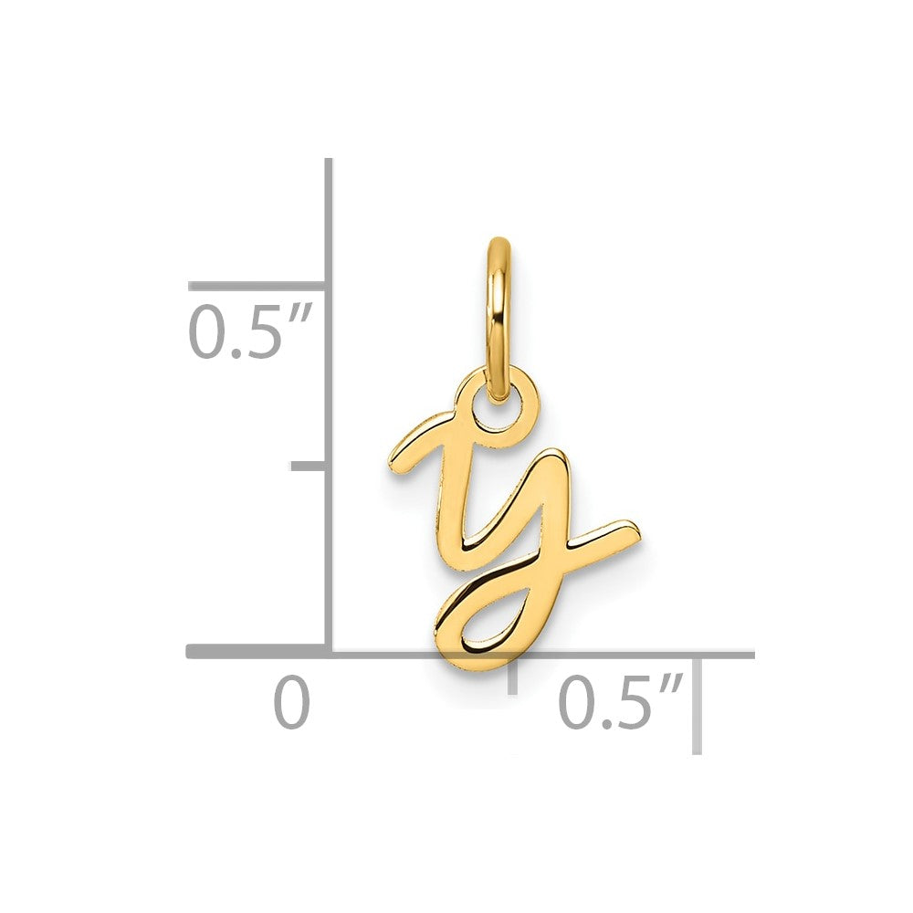 14K Uppercase Letter Y Initial Charm