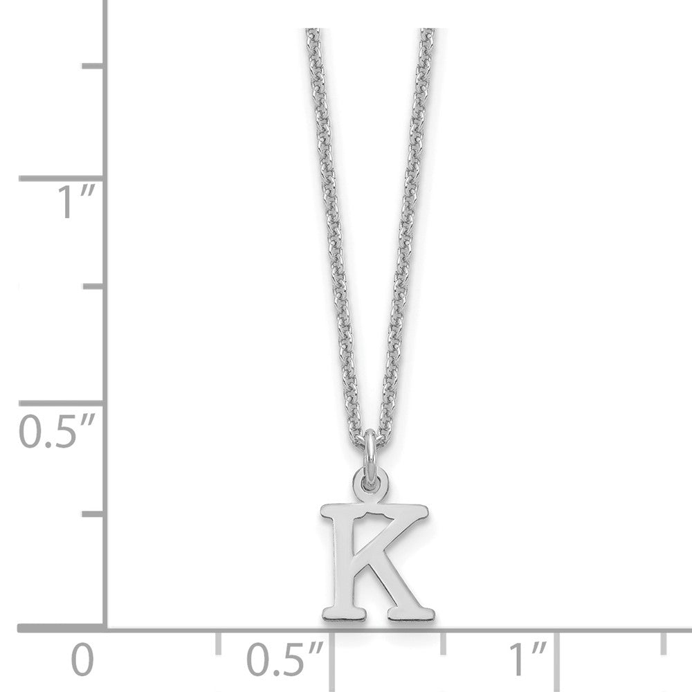 14KW Cutout Letter K Initial Necklace