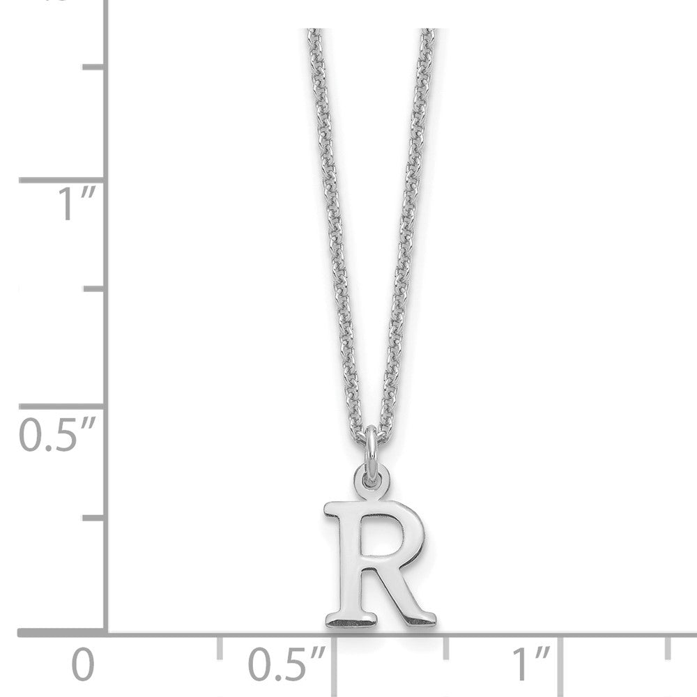 14KW Cutout Letter R Initial Necklace