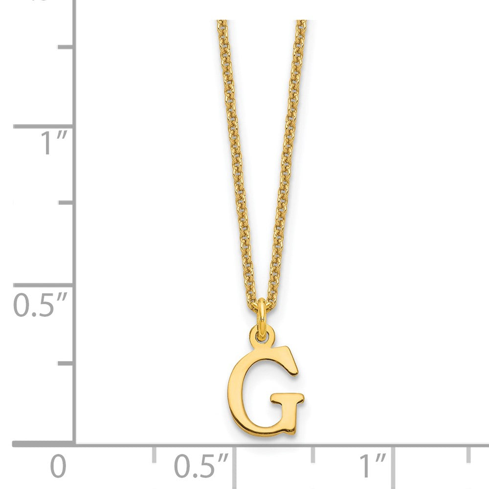 14KY Cutout Letter G Initial Necklace