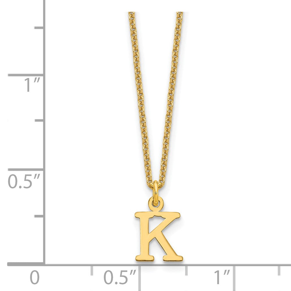 14KY Cutout Letter K Initial Necklace