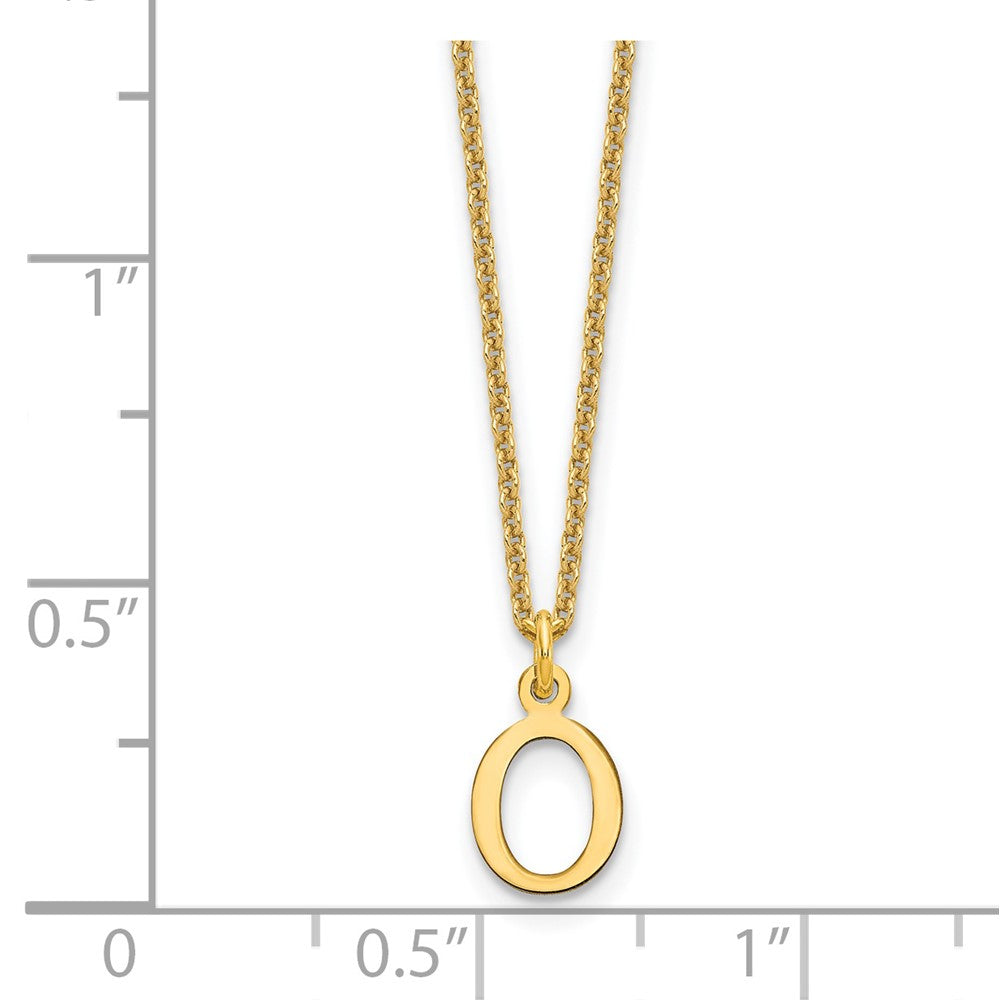 14KY Cutout Letter O Initial Necklace