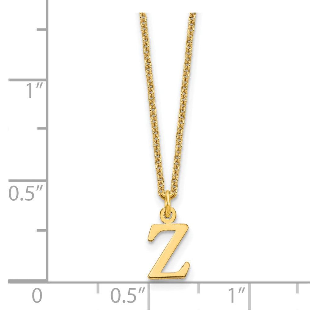 14KY Cutout Letter Z Initial Necklace
