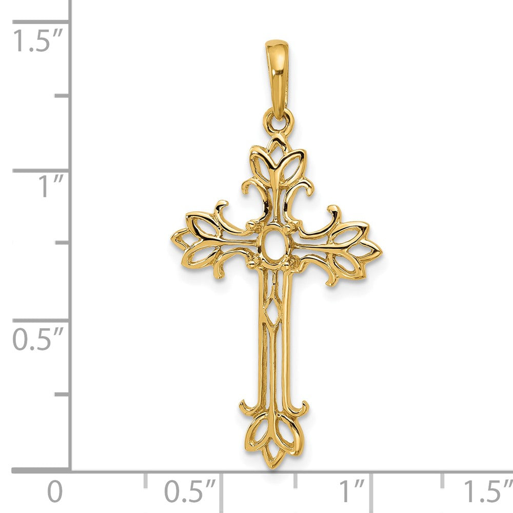 14k Polished Cross Mounting