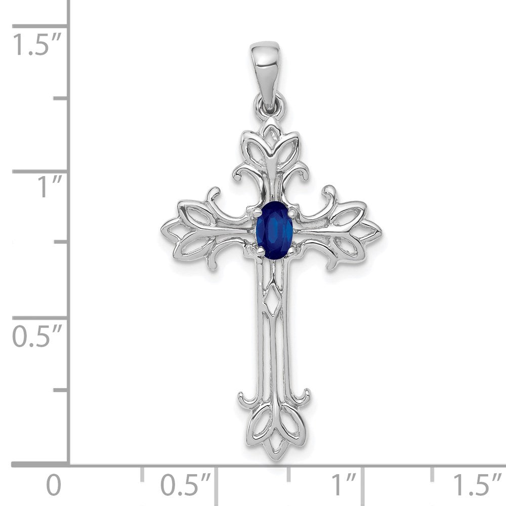 14k White Gold Polished Cross Mounting