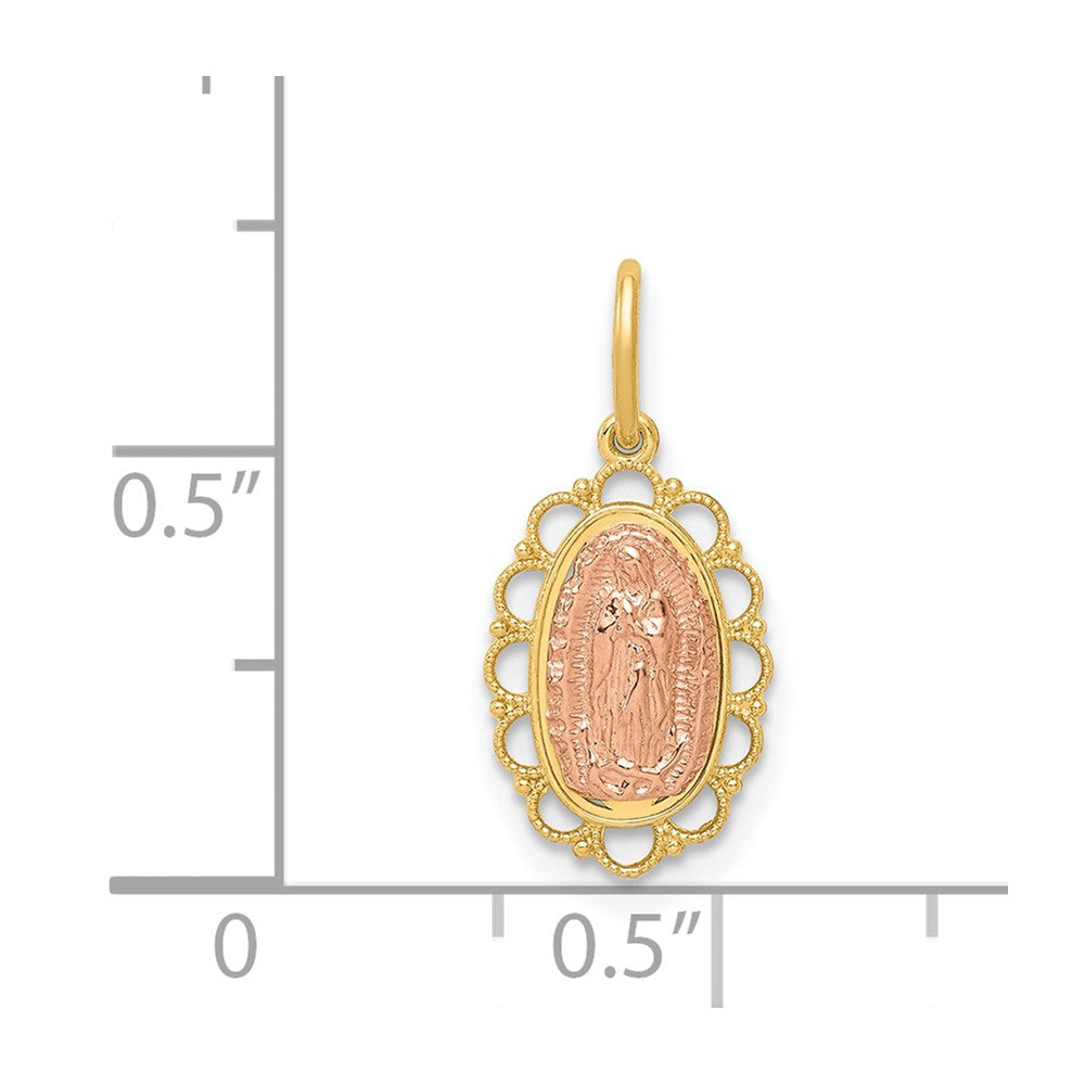 14k Two-tone Guadalupe Pendant