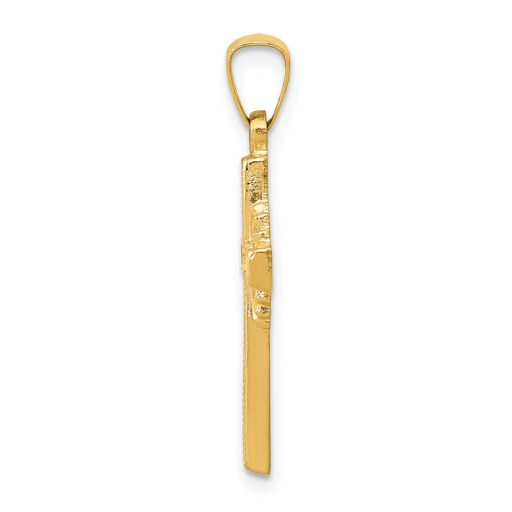 14k Polished Celtic Cross Pendant