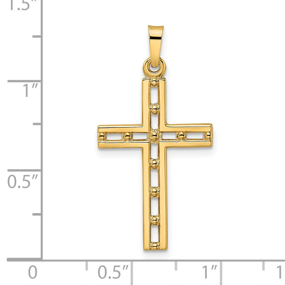 14k Polished Solid Cross Pendant