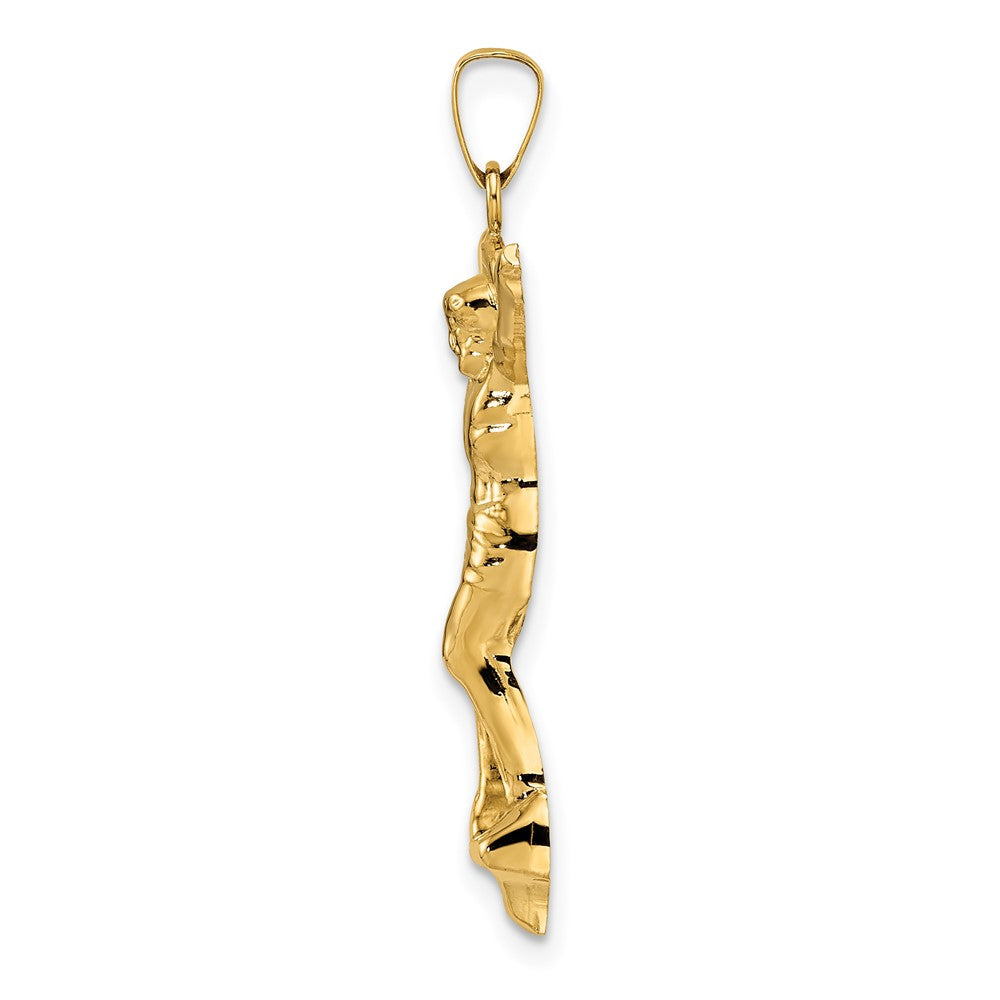 14k Polished Solid Risen Christ Pendant