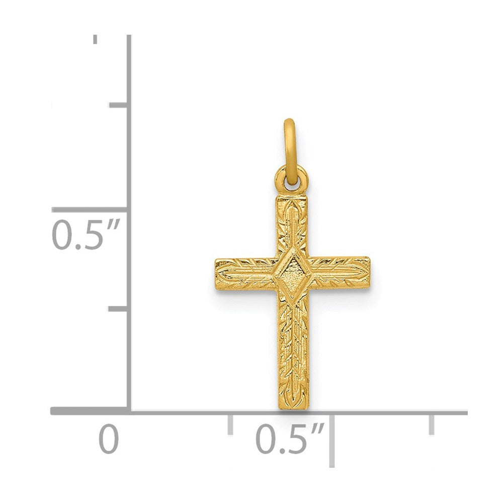 14k Small Cross Charm