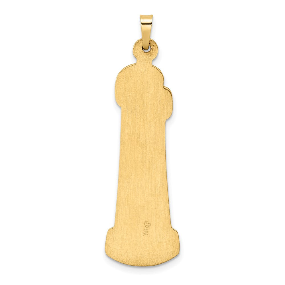 14k Two-tone Hollow Scroll Pendant