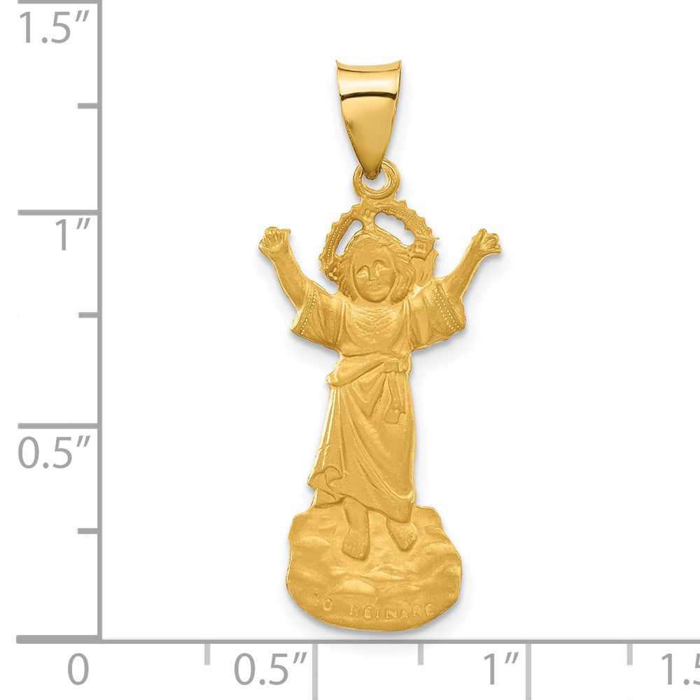 14k Hollow Divine Child Jesus Figure Charm